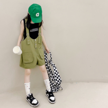 Girl back with pants 2022 new ocean gas Summer high waist pants CUHK Tong Han version loose Lazy Wind Shorts Wave