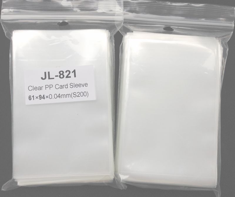 JL-821 card sleeve size 61x94 suitable for card-card 59x92 game clamping card film volume vending 200pcs