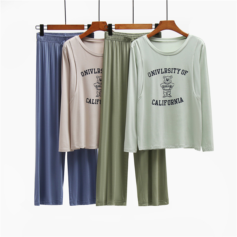 MoDel 5 lunar subsuit 6 postpartum lactation outside breast-feeding home for the spring and autumn Maternity to expectant mother to sleep in summer