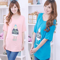 Modale Breastfeeding Blouse Summer Out Hot Moms Thin to feed Breastfed Women Casual Short Sleeves Pure Cotton Laced T-shirt slim