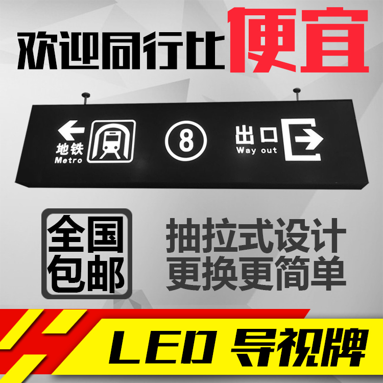 Cashier's counter Hanging Card Light Box Billboard Hanging Wall Type Subway Bifacial Signs Set To Make Hospital Supermarket Parking Plant