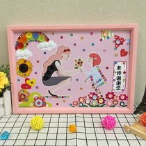 Teachers Day gift practical send female teacher handmade diy material package kindergarten creative button painting Xie teacher gift