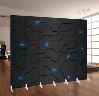 Customized technology era company office doors and windows partition simple circuit space creative removable fabric screen