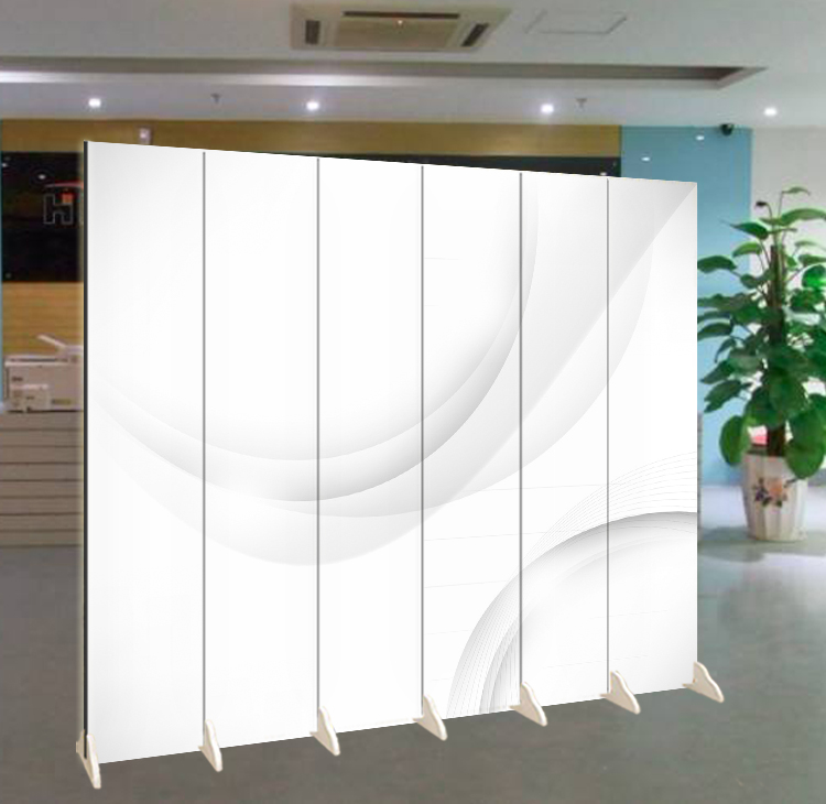 Tên công ty logo mặt trước tường tùy chỉnh phân vùng màn hình di động gấp hiện đại tối giản cửa hiên Trung Quốc - Màn hình / Cửa sổ vách lam gỗ