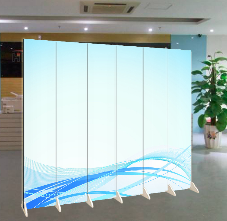 Tên công ty logo mặt trước tường tùy chỉnh phân vùng màn hình di động gấp hiện đại tối giản cửa hiên Trung Quốc - Màn hình / Cửa sổ vách lam gỗ