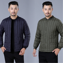 Autumn and Winter new middle-aged and elderly people down cotton loose grandpa warm cotton-padded jacket dad liner coat nan dong zhuang