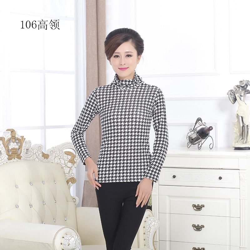 Áo sơ mi nữ dài tay cổ áo sơ mi cổ cao chạm đáy áo Mẹ trung niên chất liệu cotton mùa thu váy trung niên đẹp