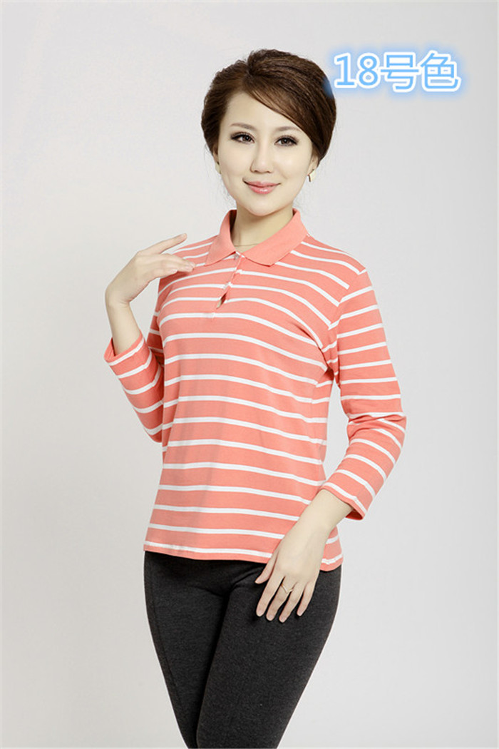 Áo sơ mi nữ dài tay mùa thu nữ 40-50 Mẹ tải áo sơ mi trung niên cotton dài tay áo form rộng nữ tay lỡ