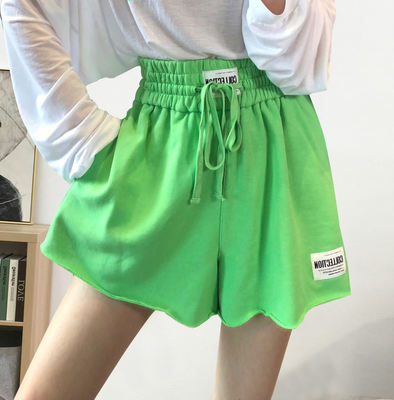 Large-sized shorts for women in summer, high-waisted and slimming, loose wide-leg sports hot pants for chubby girls, versatile home casual pants for chubby girls