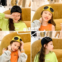 Girl cap 2021 Spring and Autumn New Tong Tong fashion pilot baseball cap children accessories hat tide