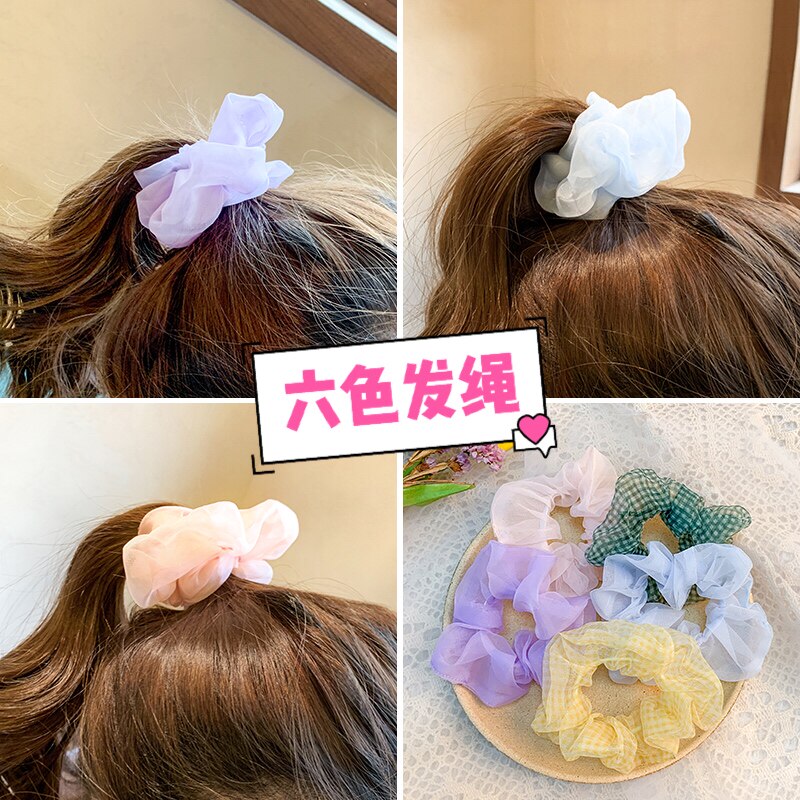 Feifei's wardrobe girl's rubber band does not hurt the hair head rope girl headwear little girl hair ring tied hair rubber hair accessories tide