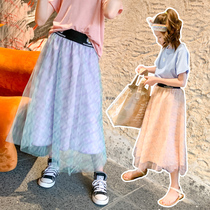 Feifei wardrobe girl skirt 2020 Summer new long skirt in the big boy foreign-style net gauze foreign skirt tide