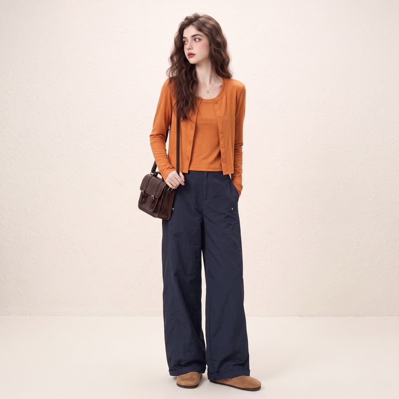 Morin British Style Knitted Cardigan Vest Casual Pants Suit Women's Autumn 2026 New Fashion Exquisite Two-Piece Set Morin British Style Knitted Cardigan Vest Casual Pants Suit Women's Autumn 2026 New Fashion Exquisite Two-Piece Set