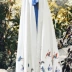 辰 [] Hanfu Princess White Butterfly Long Cape 2018 Áo khoác và áo choàng thêu gió mùa đông - Accentuated eo áo áo khoác dạ lông cừu nữ Accentuated eo áo