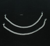 Leather shoes boots chain decoration titanium steel metal chain accessories short boots diy decorative chain fashionable chain buckle