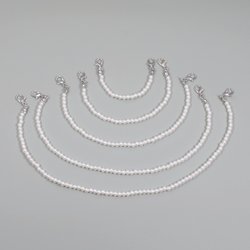 4mm 모방 진주 체인 신발 의류 액세서리 장식 액세서리 재료 랍스터 버클 펜던트