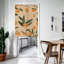 Nordic ins door curtain partition curtain wind-proof bedroom home cloth curtain fresh cotton linen kitchen half-curtain toilet hanging curtain