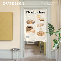 One Orange American Fun Food Series Door Curtain Kitchen Partition Curtain Bedroom Book Room Balcony Storage of Ugly Curtain
