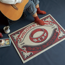 American cartoon entrance door mat home foyer foot mat porch entrance door mat non-slip PVC wire ring mat