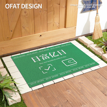 An orange entrance to the doormat for home entrance door Entrance Doorway Mat Can Scrub Pvc Silk Ring Non-slip Mat Carpet Mat