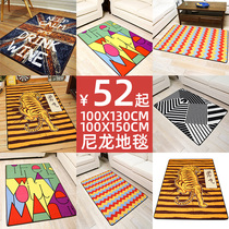 Leakage clearance suede rectangular carpet household living room coffee table floor mat bedroom bedside foot mat climbing mat