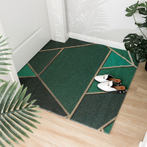 Nordic ins geometric door mat Household scraping mud dust door doormat Non-slip foyer silk ring mat