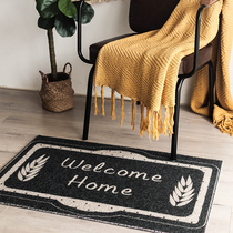 ins geometric American entry doormat dust removal can cut home PVC silk ring door cushion easy to clean door carpets