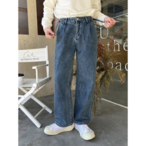 CCCJE new 100 hitch casual pants trendy Korean version spring summer loose straight drum pants guys jeans plus velvet