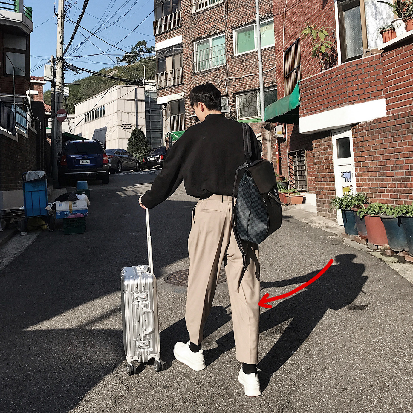 CCJE men's pants spring and summer pendant feeling wide leg Western pants Korean version Trend easy 90% casual pants man-ins tide