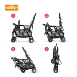 Коляска для близнецов, складная тележка для двоих с сидением, Германия, можно сидеть и лежать