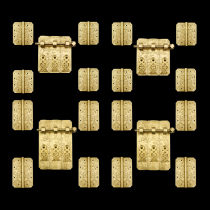 Pure brass Chinese imitation classical plum Blue Bamboo chrysanthemum mahogany furniture hinge handle top cabinet book wine wardrobe copper accessories