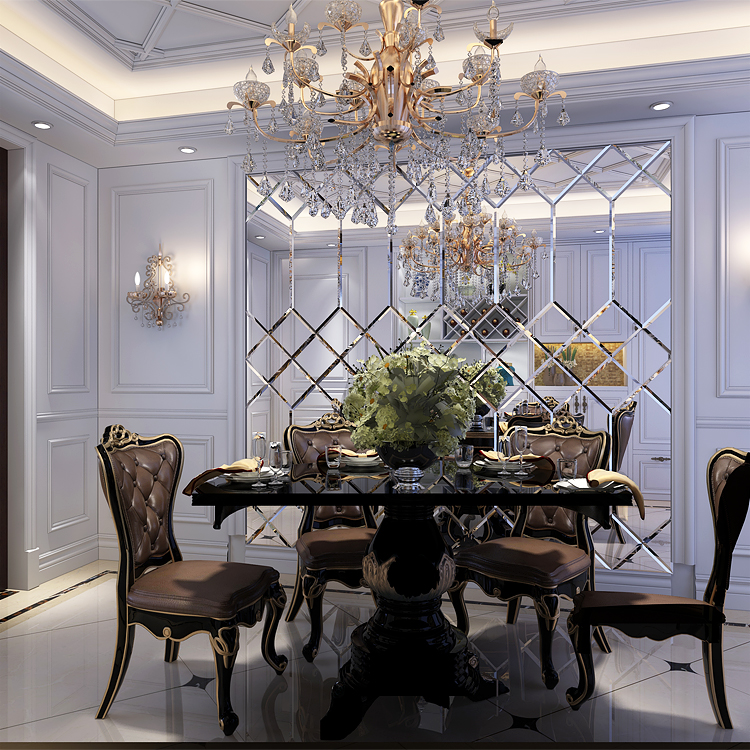 Parquet Background Wall Art Glass Silver Mirror Dining Room Background TV Background Tea Mirror Silver Mirror Grey Mirror Car Side Mirror Direct