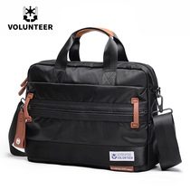 VOLUNTEER Mens handbag Business briefcase Inclined Satchel Bag Oxford Cloth Mens Bag Single Shoulder Bag Men Sails Cloth Bag