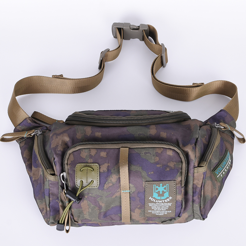 Camouflage waist bag sports outdoor ultra-light large capacity messenger bag diagonal backpack nylon tarp tactical military fan men's bag