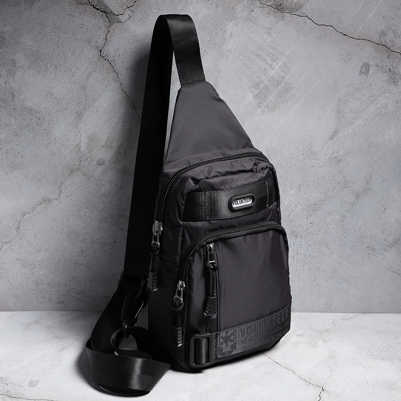 Spaman men's chest bag shoulder bag canvas casual cross-body bag Oxford cloth small backpack large-capacity sports men's bag