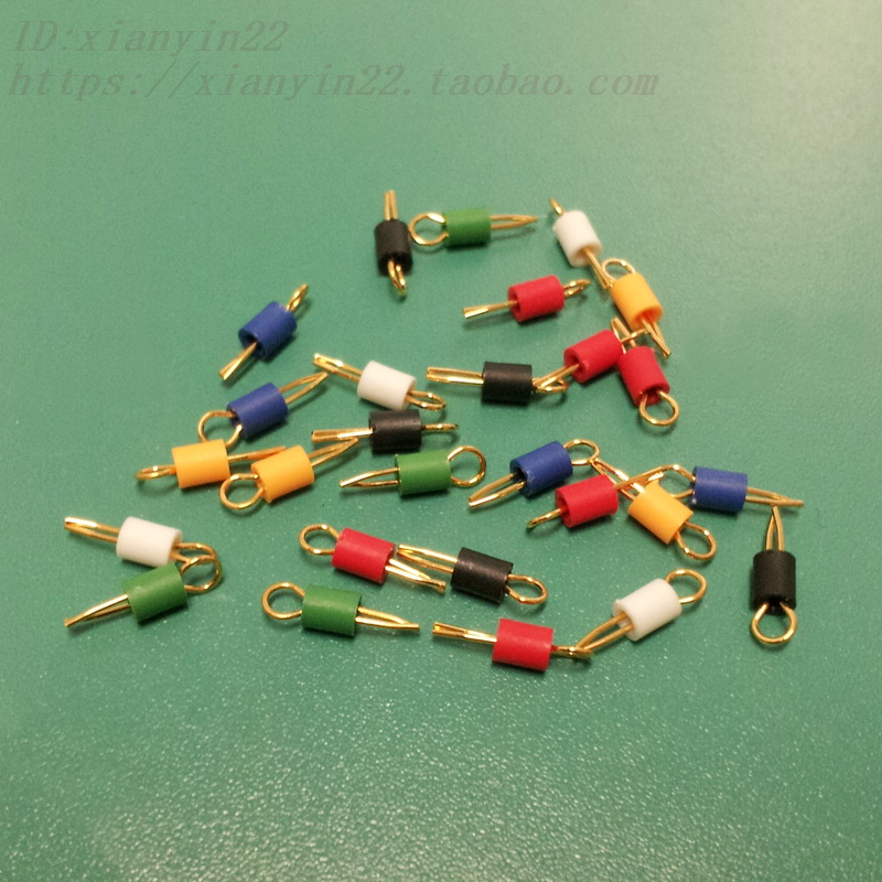 pcb plate hooking test point probe TEST ring copper gilded PBT plastic insulating beads diameter 2 5mm