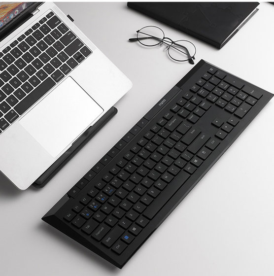 Rapoo 8200G wireless keyboard and mouse set Bluetooth 2.4G computer office universal three-mode keyboard and mouse mute USB