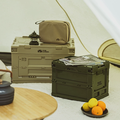 Изысканный складной портативный ящик для хранения для кемпинга, дорожное снаряжение, посуда, пластиковая система хранения