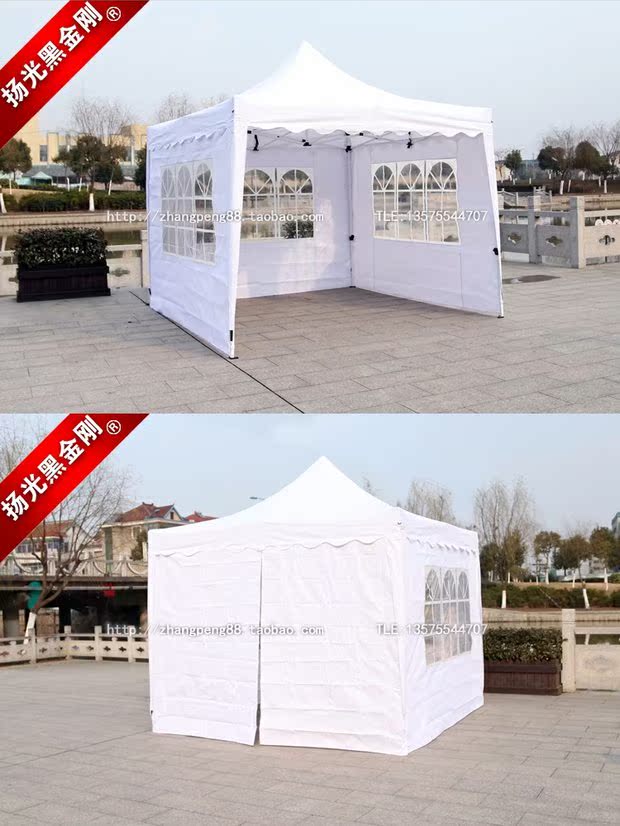 Trắng quảng cáo ngoài trời gấp lều mái hiên ô đứng gian hàng chợ đêm hoạt động mái hiên hoạt động đổ đám cưới dày lên - Lều / mái hiên / phụ kiện lều đèn lều