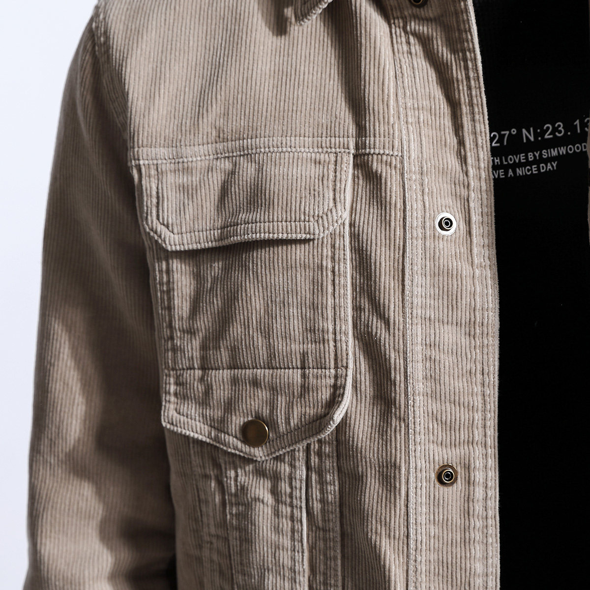 Blouson homme SIMWOOD manches longues en Coton - Ref 3118023 Image 3