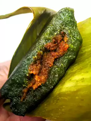 Artemisia Baba handmade glutinous rice cake, Hunan, Xiangxi, Huaihua, Chenxi powder, fresh Wormwood, wormwood, green dumplings