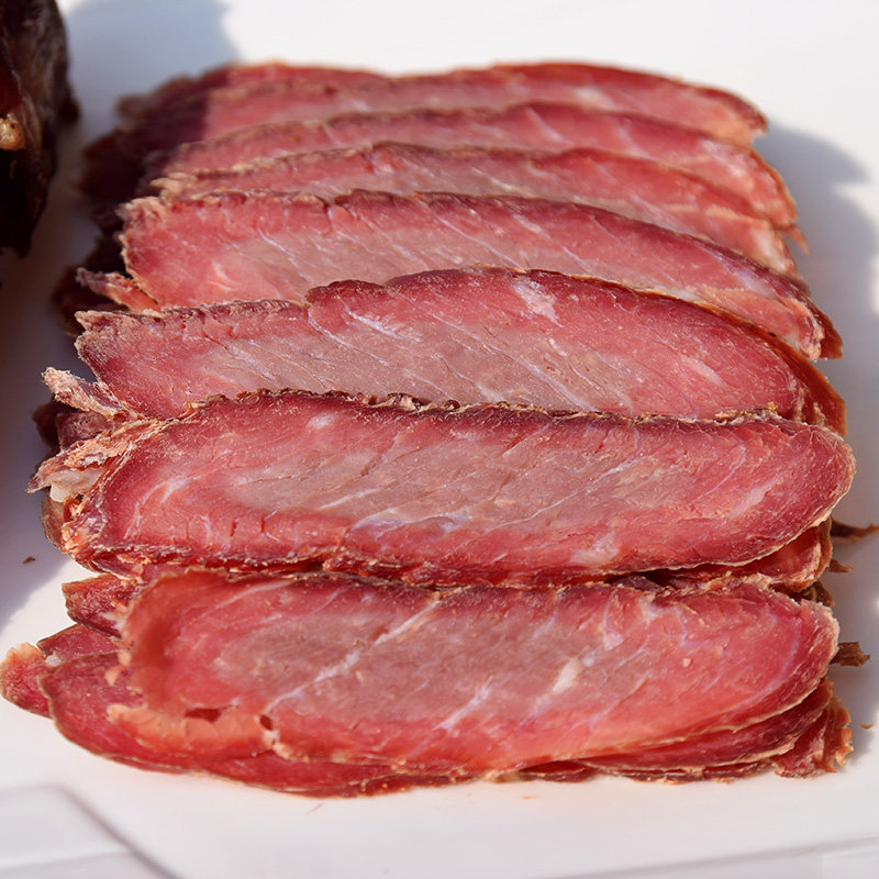 Yellow beef sausage beef Hunan Xiangxi special production in wild and raised Xiangxi scallops beef dry beef 400g