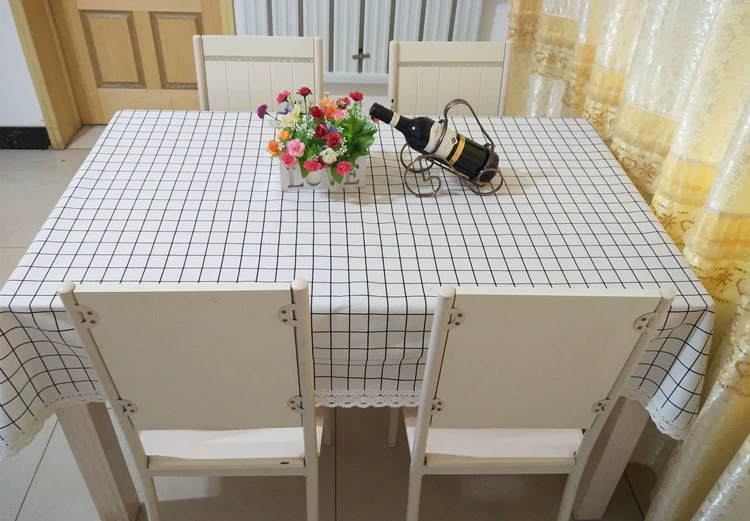 Simple khăn trải bàn vải kiểu Nhật lưới tươi bàn cà phê bảng vải hiện đại bàn hình chữ nhật vải bông mục vụ - Khăn trải bàn khăn trải bàn nhà hàng