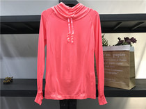 Clear womens summer breathable thin stretch small size thin pile pile leading step quick-drying long-sleeved T-shirt 5187