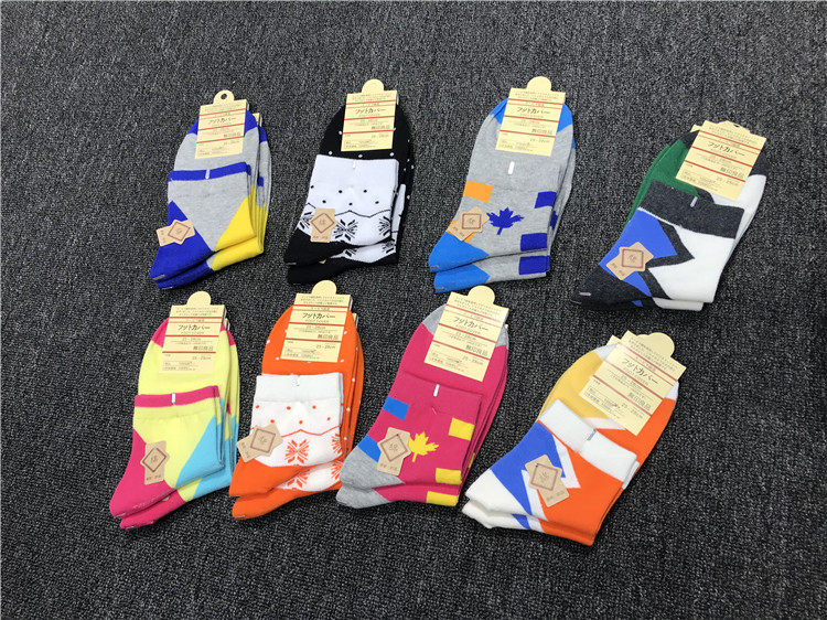 2 Double Dress Lady Spring Autumn Socks Pure Cotton Middle Cylinder Couple Elastic Suction Anti-Slip Antibacterial Female Socks-Taobao