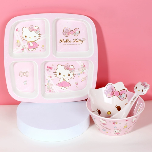 Hello Kitty, hello kitty, розовая посуда, супница для кормления