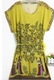 Phong cách dân tộc Bộ đồ ngủ Trung Quốc phiên bản Hàn Quốc của eo thon dài váy cotton cotton kích thước lớn tay áo ngắn mùa hè - Đêm đầm