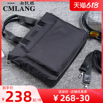 New mens bag Yoko handbag casual mens Korean version Slanted Satchel canvas Oxford Bugbriefe bag Large capacity