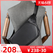 Chest bag Mens sports Tide Cards Skew Satchel mens large capacity Mens single shoulder bag Leisure Canvas Multifunction pockets