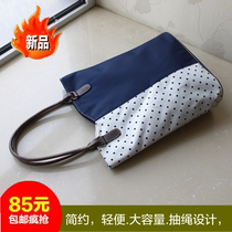 Japanese fabric simple small fresh Joker Korean version of light canvas Oxford cloth bucket women's bag portable shoulder bag